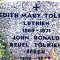 Grave inscription for Tolkien and his wife Edith
